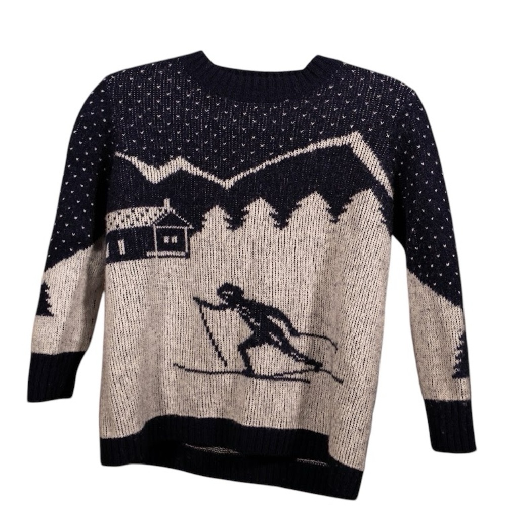 J.Crew Ski Sweater Intarsia Knit Vintage Style – Size M (Fits S)